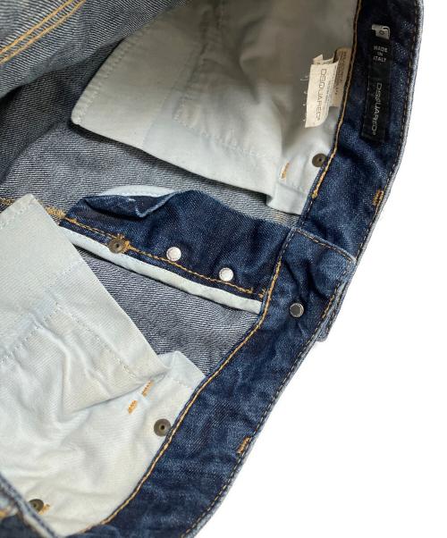 DSQUARED2（ディースクエアード）DSQUARED2 (ディースクエアード) ダメージ加工デニムパンツ インディゴ サイズ:42の古着・服飾アイテム