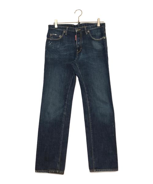 DSQUARED2（ディースクエアード）DSQUARED2 (ディースクエアード) ダメージ加工デニムパンツ インディゴ サイズ:44の古着・服飾アイテム