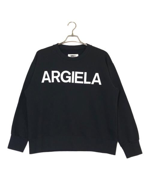 MM6 Maison Margiela（エムエムシックスメゾンマルジェラ）MM6 Maison Margiela (エムエムシックスメゾンマルジェラ) ビッグロゴスウェット ブラック サイズ:14の古着・服飾アイテム