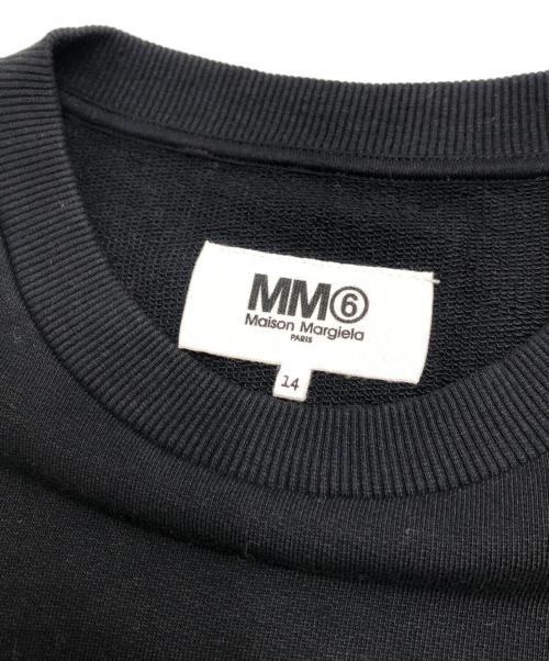 MM6 Maison Margiela（エムエムシックスメゾンマルジェラ）MM6 Maison Margiela (エムエムシックスメゾンマルジェラ) ビッグロゴスウェット ブラック サイズ:14の古着・服飾アイテム