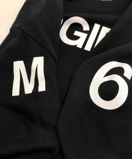 MM6 Maison Margiela（エムエムシックスメゾンマルジェラ）MM6 Maison Margiela (エムエムシックスメゾンマルジェラ) ビッグロゴスウェット ブラック サイズ:14の古着・服飾アイテム