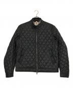 BURBERRY BRITバーバリーブリット）の古着「裏ノバチェックキルティングジャケット」｜ブラック