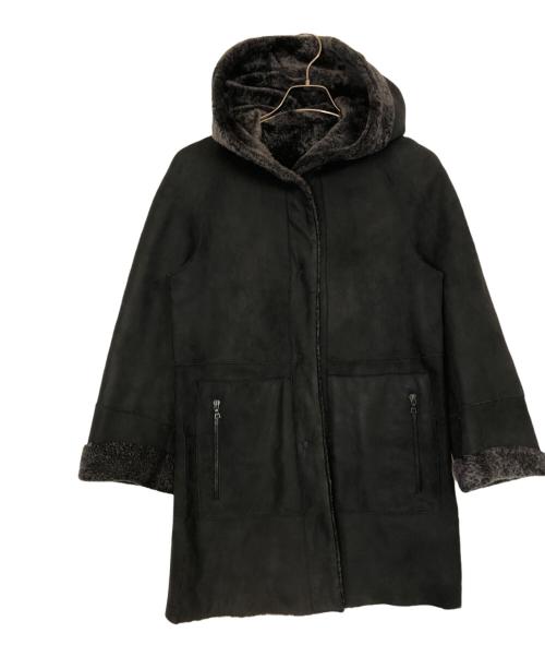 DROMe（ドローム）DROMe (ドローム) バーシブルフーデットムートンジャケット ブラック サイズ:XSの古着・服飾アイテム