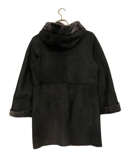 DROMe（ドローム）DROMe (ドローム) バーシブルフーデットムートンジャケット ブラック サイズ:XSの古着・服飾アイテム