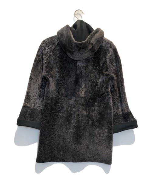 DROMe（ドローム）DROMe (ドローム) バーシブルフーデットムートンジャケット ブラック サイズ:XSの古着・服飾アイテム