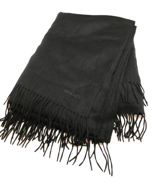 HERMES（エルメス）HERMES (エルメス) カシミヤ大判ストール ブラックの古着・服飾アイテム