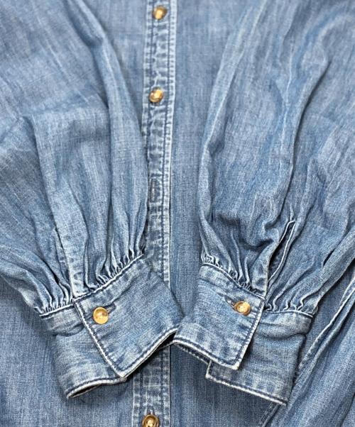 Rie miller（リエ ミラー）Rie miller (リエ ミラー) リボンタイ ブラウス インディゴ サイズ:Fの古着・服飾アイテム