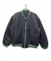masonprince（メゾンプリンス）の古着「リブニット切替ブルゾン」｜ネイビー