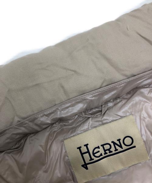 HERNO（ヘルノ）HERNO (ヘルノ) ウールダウンハーフコート ベージュ サイズ:40の古着・服飾アイテム