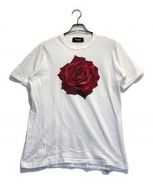 YOHJI YAMAMOTO（ヨウジヤマモト）の古着「RED ROSE White T-Shirt」｜ホワイト