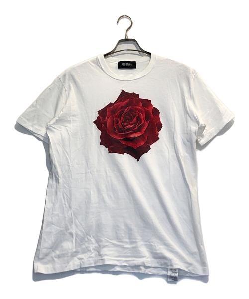 YOHJI YAMAMOTO（ヨウジヤマモト）YOHJI YAMAMOTO (ヨウジヤマモト) RED ROSE White T-Shirt ホワイト サイズ:3の古着・服飾アイテム