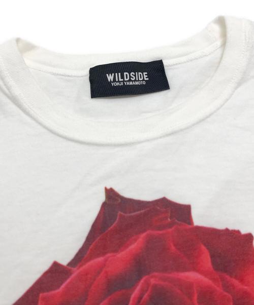 YOHJI YAMAMOTO（ヨウジヤマモト）YOHJI YAMAMOTO (ヨウジヤマモト) RED ROSE White T-Shirt ホワイト サイズ:3の古着・服飾アイテム