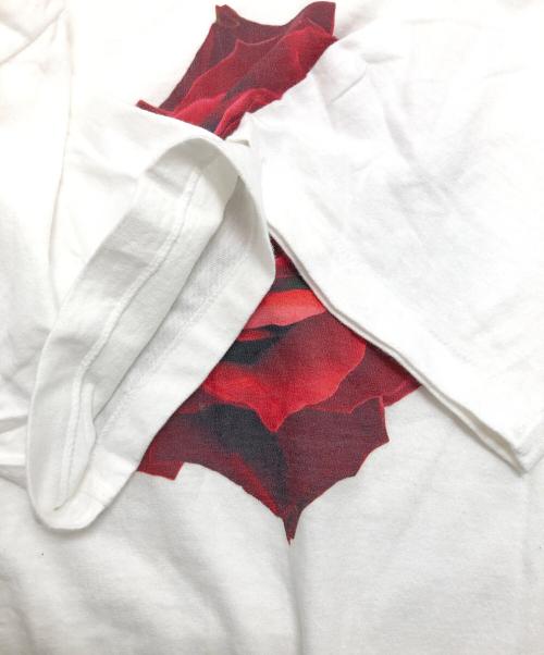 YOHJI YAMAMOTO（ヨウジヤマモト）YOHJI YAMAMOTO (ヨウジヤマモト) RED ROSE White T-Shirt ホワイト サイズ:3の古着・服飾アイテム