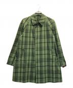 MP di MASSIMO PIOMBOエム ピー ディ マッシモ ピオンボ）の古着「チェックバルカラーコート」｜グリーン