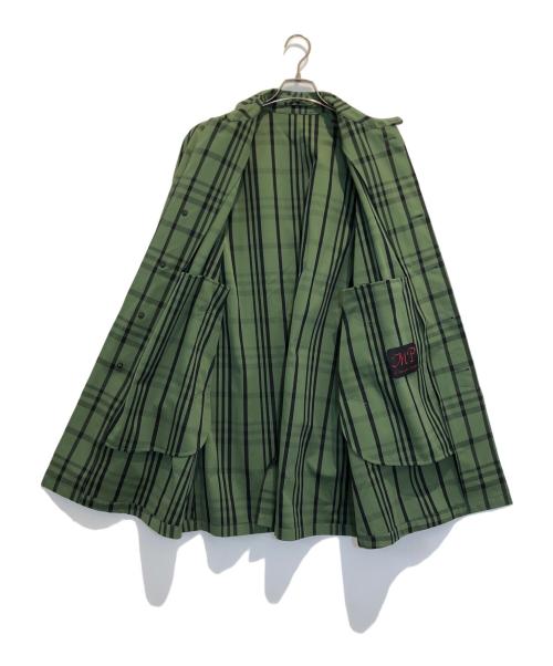 MP di MASSIMO PIOMBO（エム ピー ディ マッシモ ピオンボ）MP di MASSIMO PIOMBO (エム ピー ディ マッシモ ピオンボ) チェックバルカラーコート グリーン サイズ:44の古着・服飾アイテム