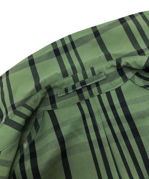 MP di MASSIMO PIOMBO（エム ピー ディ マッシモ ピオンボ）MP di MASSIMO PIOMBO (エム ピー ディ マッシモ ピオンボ) チェックバルカラーコート グリーン サイズ:44の古着・服飾アイテム