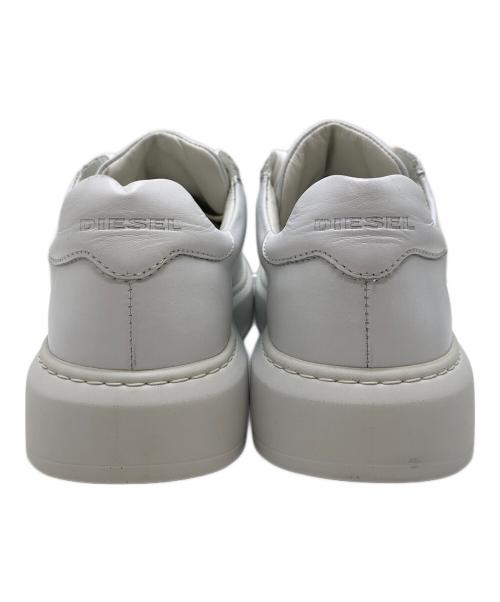 DIESEL（ディーゼル）DIESEL (ディーゼル) S-VSOUL V-stitch platform leather sneakers ホワイト サイズ:41(25.5～26.0cm)の古着・服飾アイテム