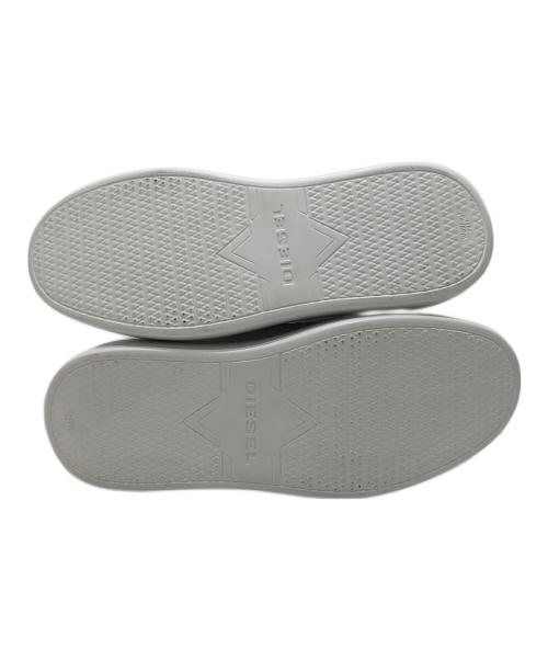 DIESEL（ディーゼル）DIESEL (ディーゼル) S-VSOUL V-stitch platform leather sneakers ホワイト サイズ:41(25.5～26.0cm)の古着・服飾アイテム