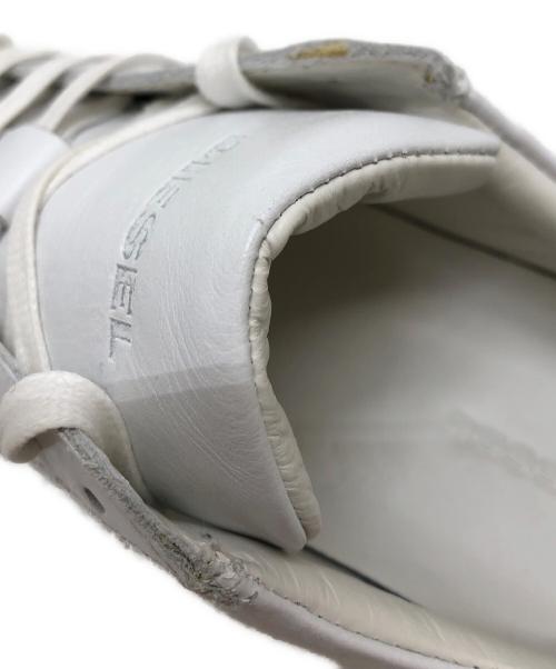 DIESEL（ディーゼル）DIESEL (ディーゼル) S-VSOUL V-stitch platform leather sneakers ホワイト サイズ:41(25.5～26.0cm)の古着・服飾アイテム