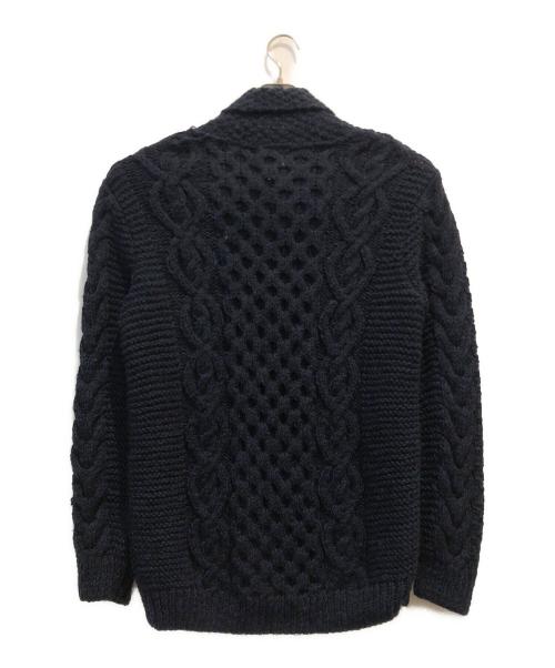 HIMALAYAN CLIMBER'S HAND-KNIT（ヒマラヤン クライマーズ ハンドニット）HIMALAYAN CLIMBER'S HAND-KNIT (ヒマラヤン クライマーズ ハンドニット) 手編みショールカラーカーディガン ネイビー サイズ:Lの古着・服飾アイテム