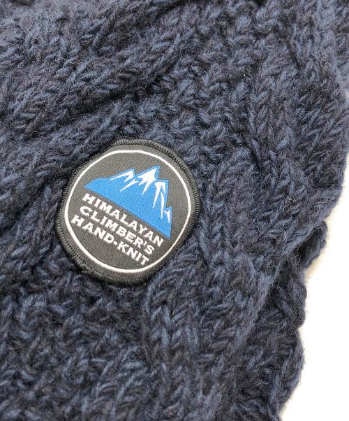 HIMALAYAN CLIMBER'S HAND-KNIT（ヒマラヤン クライマーズ ハンドニット）HIMALAYAN CLIMBER'S HAND-KNIT (ヒマラヤン クライマーズ ハンドニット) 手編みショールカラーカーディガン ネイビー サイズ:Lの古着・服飾アイテム