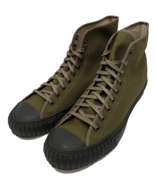 45R（フォーティファイブ・アール）45R (フォーティファイブ・アール) ダックのハイカットスニーカー カーキ サイズ:25.0の古着・服飾アイテム