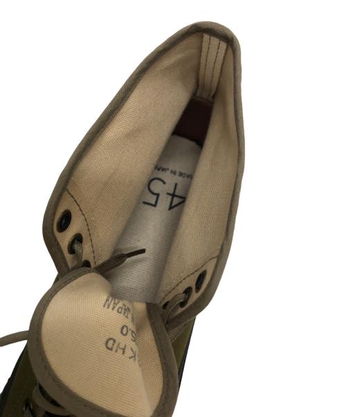 45R（フォーティファイブ・アール）45R (フォーティファイブ・アール) ダックのハイカットスニーカー カーキ サイズ:25.0の古着・服飾アイテム