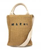 MARNIマルニ）の古着「Mini Logo Motif Raffia Handbag」