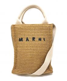 MARNI（マルニ）の古着「Mini Logo Motif Raffia Handbag」