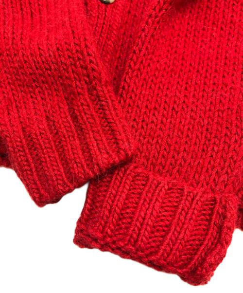 AMI Alexandre Mattiussi（アミアレクサンドルマテュッシ）AMI Alexandre Mattiussi (アミアレクサンドルマテュッシ) アルパカ混カーディガン レッド サイズ:Mの古着・服飾アイテム