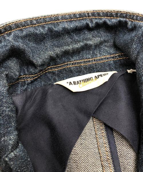 A BATHING APE（ア ベイシング エイプ）A BATHING APE (ア ベイシング エイプ) デニムテーラードジャケット インディゴ サイズ:Sの古着・服飾アイテム