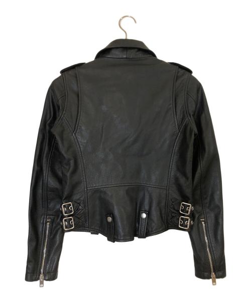 DIESEL（ディーゼル）DIESEL (ディーゼル) ゴートレザーライダースジャケット ブラック サイズ:XSの古着・服飾アイテム