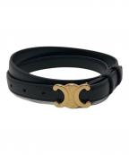 CELINEセリーヌ）の古着「スモール18MMトリオンフベルト」｜ブラック