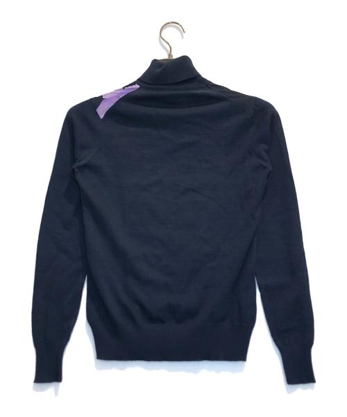 LEONARD（レオナール）LEONARD (レオナール) シルク切替ニット ネイビー サイズ:表記なしの古着・服飾アイテム