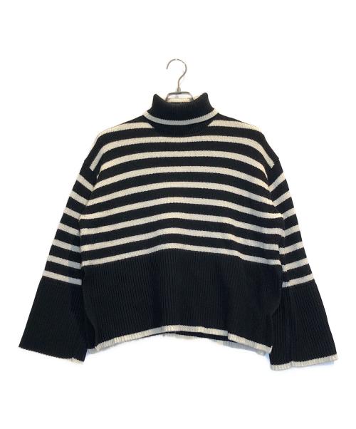 TOTEM（トーテム）TOTEM (トーテム) シグネチャーストライプタートルネック ブラック サイズ:XSの古着・服飾アイテム