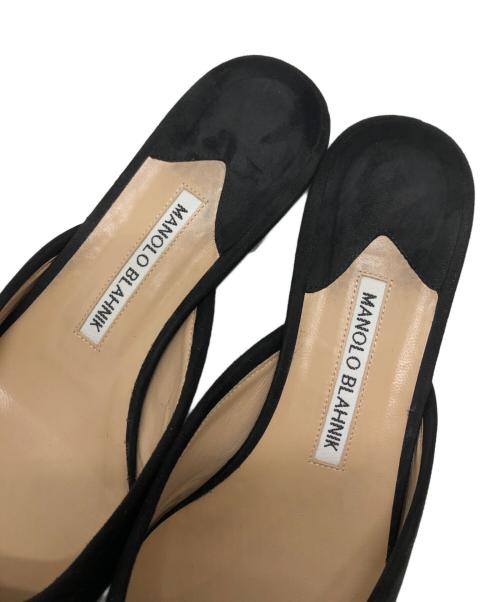 Manolo Blahnik（マノロブラニク）Manolo Blahnik (マノロブラニク) ミュール ブラック サイズ:38の古着・服飾アイテム