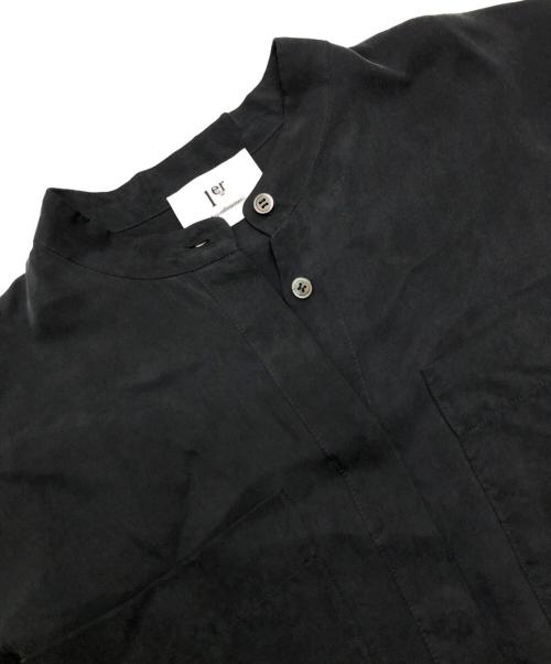 1er Arrondissement（プルミエ アロンディスモン）1er Arrondissement (プルミエ アロンディスモン) キュプラフィブリルシャツワンピース ブラック サイズ:38の古着・服飾アイテム