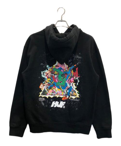 HUF（ハフ）HUF (ハフ) MARVEL (マーベル) プリントパーカー ブラック サイズ:Sの古着・服飾アイテム