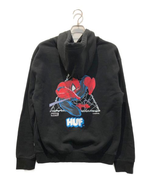 HUF（ハフ）HUF (ハフ) MARVEL (マーベル) THWIP TRIANGLE P/O HOODIE ブラック サイズ:Sの古着・服飾アイテム