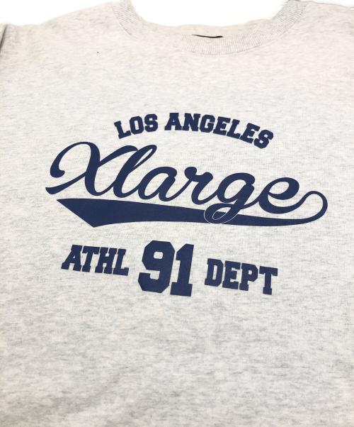 X-LARGE（エクストララージ）X-LARGE (エクストララージ) クルーネックスウェット グレー サイズ:XLの古着・服飾アイテム