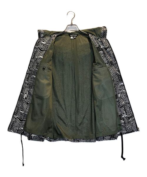 COMME des GARCONS HOMME DEUX（コムデギャルソン オム ドゥ）COMME des GARCONS HOMME DEUX (コムデギャルソン オム ドゥ) 総柄フーデッドジャケット ブラック サイズ:Mの古着・服飾アイテム
