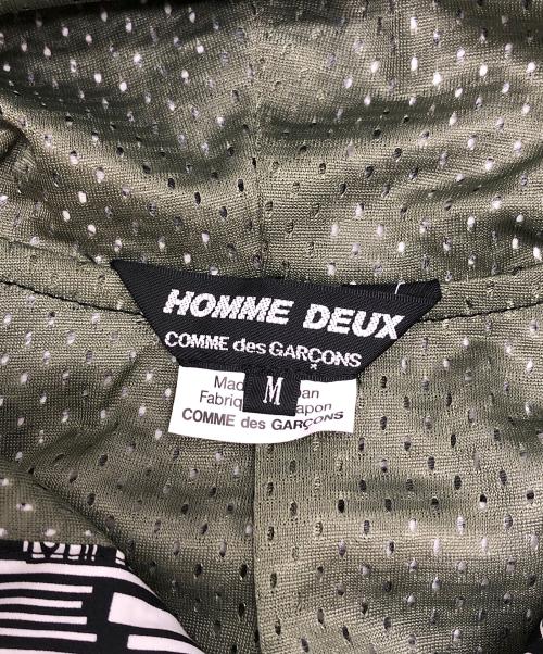 COMME des GARCONS HOMME DEUX（コムデギャルソン オム ドゥ）COMME des GARCONS HOMME DEUX (コムデギャルソン オム ドゥ) 総柄フーデッドジャケット ブラック サイズ:Mの古着・服飾アイテム