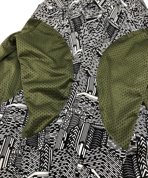 COMME des GARCONS HOMME DEUX（コムデギャルソン オム ドゥ）COMME des GARCONS HOMME DEUX (コムデギャルソン オム ドゥ) メッシュ切替総柄シャツ ブラック サイズ:Sの古着・服飾アイテム