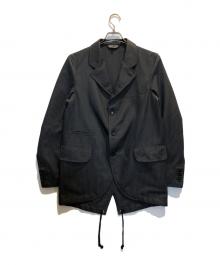 COMME des GARCONS HOMME DEUX（コムデギャルソン オム ドゥ）の古着「エステルヘリンボンカラーストライプジャケット」｜グレー