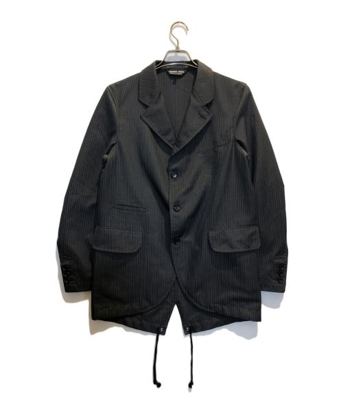 COMME des GARCONS HOMME DEUX（コムデギャルソン オム ドゥ）COMME des GARCONS HOMME DEUX (コムデギャルソン オム ドゥ) エステルヘリンボンカラーストライプジャケット グレー サイズ:Sの古着・服飾アイテム