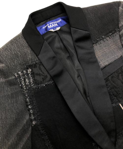 COMME des GARCONS JUNYA WATANABE MAN（コム デ ギャルソン ジュンヤ ワタナベ マン）COMME des GARCONS JUNYA WATANABE MAN (コム デ ギャルソン ジュンヤ ワタナベ マン) パッチワークジャケット ブラック サイズ:XSの古着・服飾アイテム