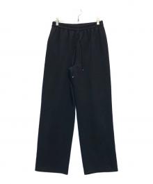 SOEJU（ソージュ）の古着「ライトクロスセンタープレスドロストパンツ」｜ブラック