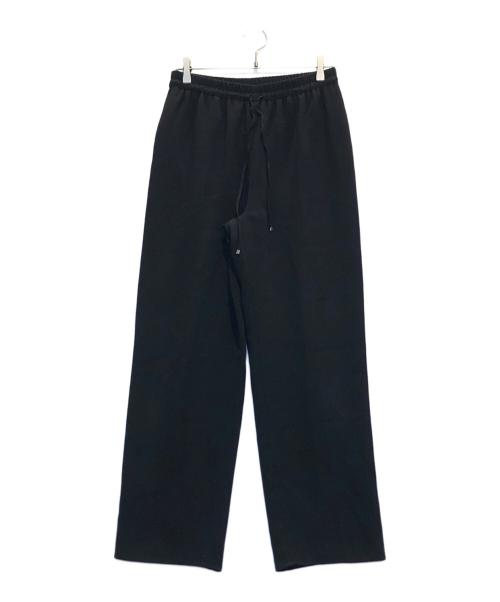 SOEJU（ソージュ）SOEJU (ソージュ) ライトクロスセンタープレスドロストパンツ ブラック サイズ:Lの古着・服飾アイテム