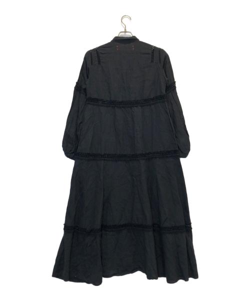 HALLELUJAH（ハレルヤ）HALLELUJAH (ハレルヤ) リネンレースワンピース ブラック サイズ:38の古着・服飾アイテム