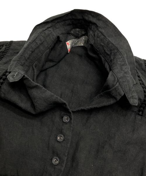 HALLELUJAH（ハレルヤ）HALLELUJAH (ハレルヤ) リネンレースワンピース ブラック サイズ:38の古着・服飾アイテム